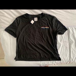 PINK Victoria’s Secret black short sleeve